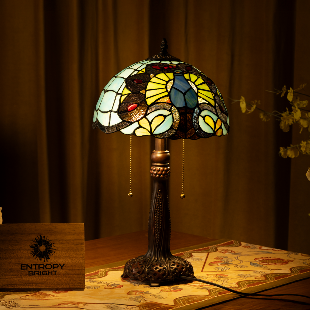 Mystic Leaf Tiffany Table Lamp