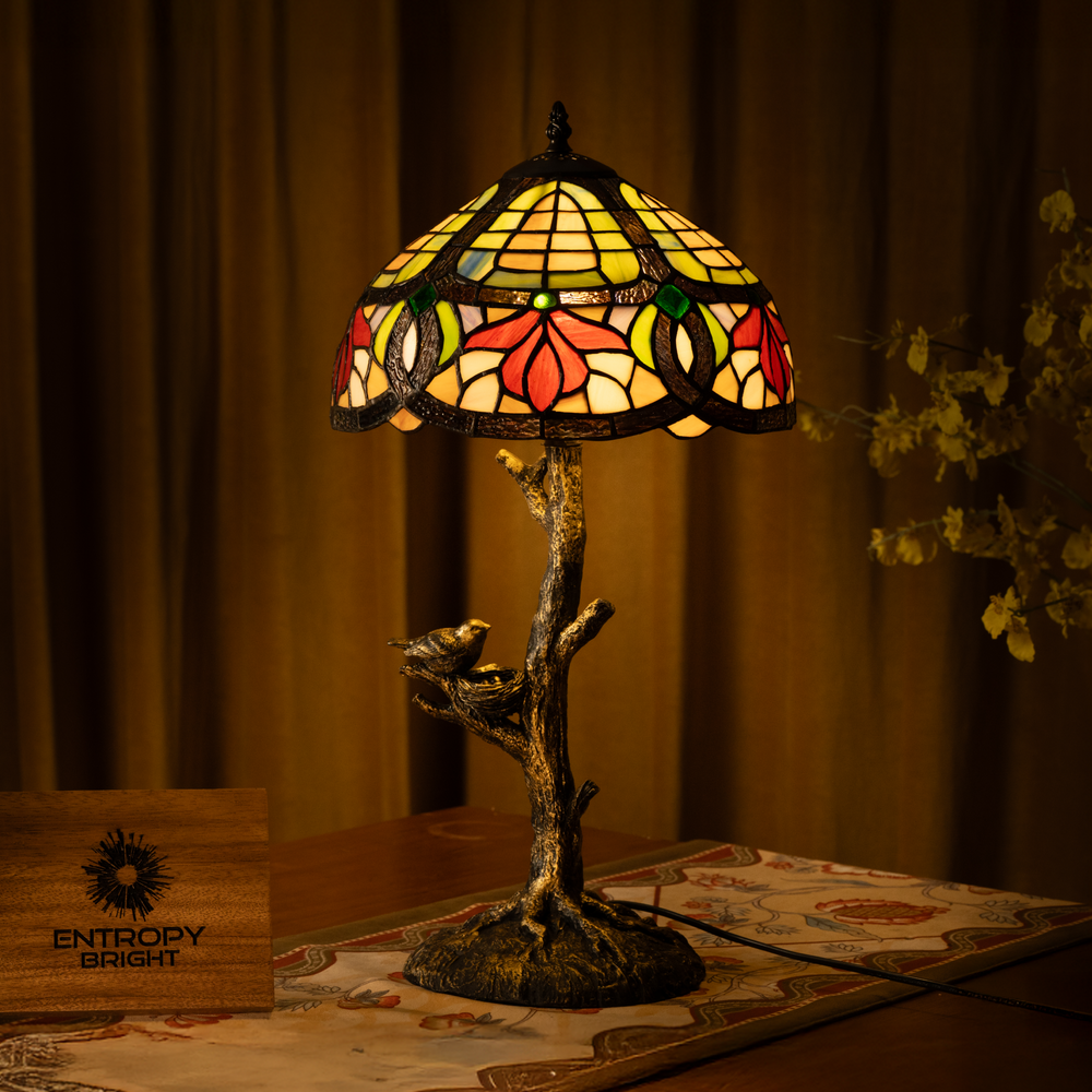 Forest Blossom Tiffany Table Lamp