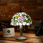 Rose Garden Glow Tiffany Table Lamp - view 2
