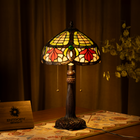 Ruby Garden Tiffany Table Lamp - view 2