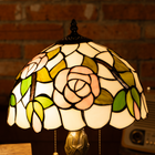 Rose Garden Glow Tiffany Table Lamp - view 3
