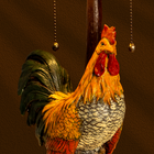 Rooster Sunrise Tiffany Table Lamp - view 4