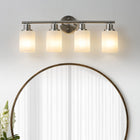 Modern Vanity Bathroom Mirror Light, Frosted White Glass  (Bulb Not Included) - view 8