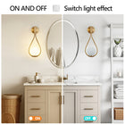 Modern Golden Wall Sconces -Set of 2 Mid-Century Opal Globe Lights - view 8