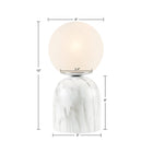 Wholesale White Glass Globe Resin Decorative Accent Table Lamp - view 3