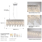 Silver Elegant Oval Crystal Chandelier -Modern Luxury & Radiant Brilliance - view 8