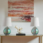 Colored Glass Base Bedroom Table Lamp - view 2