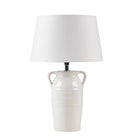 Ceramic Table Lamp Vase Style with Handles, White - view 4