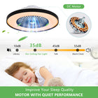 23-inch Black and White Ceiling Fan Light with LED RGB - view 6