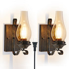 Rustic Farmhouse Wall Sconce Set -Vintage Charm & Versatile Lighting - view 5