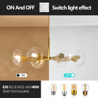 Modern Gold Sputnik Chandelier with Clear Glass Shades (Bulb Not Included) - view 7