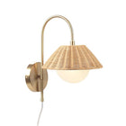 Rattan Weave Gold Plug-in Wall Scone Light - view 6