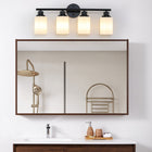 Modern Vanity Bathroom Mirror Light, Frosted White Glass  (Bulb Not Included) - view 3