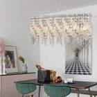 Silver Elegant Oval Crystal Chandelier -Modern Luxury & Radiant Brilliance - view 5