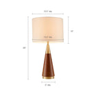 Mid Century Modern Gold Table Lamp - view 5