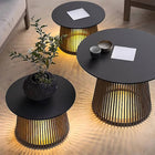 Metal Outdoor Table with Solar Lights - view 5