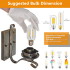Rustic Farmhouse Wall Sconce Set -Vintage Charm & Versatile Lighting - view 8