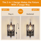 Rustic Farmhouse Wall Sconce Set -Vintage Charm & Versatile Lighting - view 6