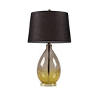 [Set of 2] Gold Glass Base Black Table Lamp - view 3