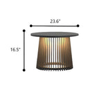 Metal Outdoor Table with Solar Lights - view 6
