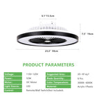 23-inch Black and White Ceiling Fan Light with LED RGB - view 8