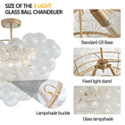 23.6-Inch Gold Ceiling Pendant Light (Non Adjustable Height, No Bulbs) - view 8