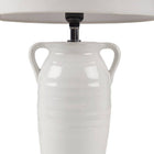 Ceramic Table Lamp Vase Style with Handles, White - view 6