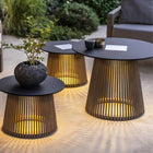 Metal Outdoor Table with Solar Lights - view 7