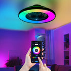 23-inch Black and White Ceiling Fan Light with LED RGB - view 3