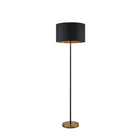 Black and Gold Round Base Slender Floor Lamp - view 3