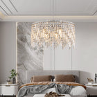 Luxurious Silver Crystal Chandelier -Timeless Elegance & Modern Glamour - view 1