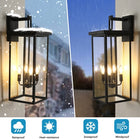 4-Light Black Outdoor Wall Light (No Bulbs) - view 6