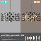 Modern Crystal Chandelier -Luxury Round Ceiling Light Fixture - view 7