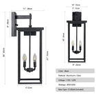 4-Light Black Outdoor Wall Light (No Bulbs) - view 7